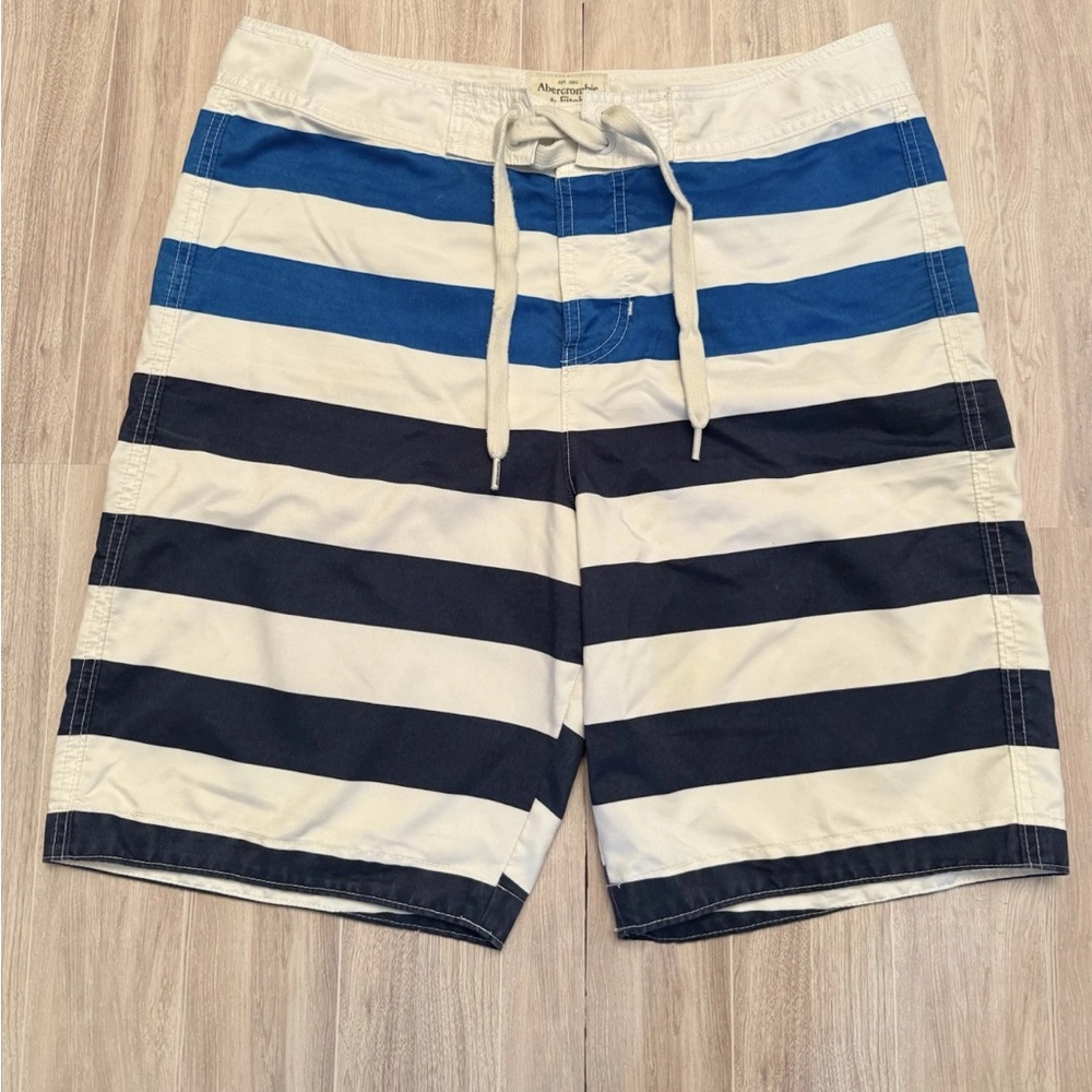 Men's Striped Swim Shorts Abercrombie & Fitch Classic Board Shorts